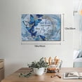 thumbnail image 6 of Blue Butterfly Wall Art Butterfly Decor for Bathroom Blue Wall Art for Office Butterfly Room Decorations Art Paintings Blue Butterfly Picture Decor for The Home Framed Wall Art 12"x18", 6 of 6