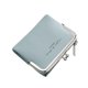 thumbnail image 5 of Qarigey Cartera de cuero plegable portátil para mujer, monedero para fiesta, banquete, monedero de viaje, tarjetero de crédito y débito, Azul 2piezas, 5 of 6