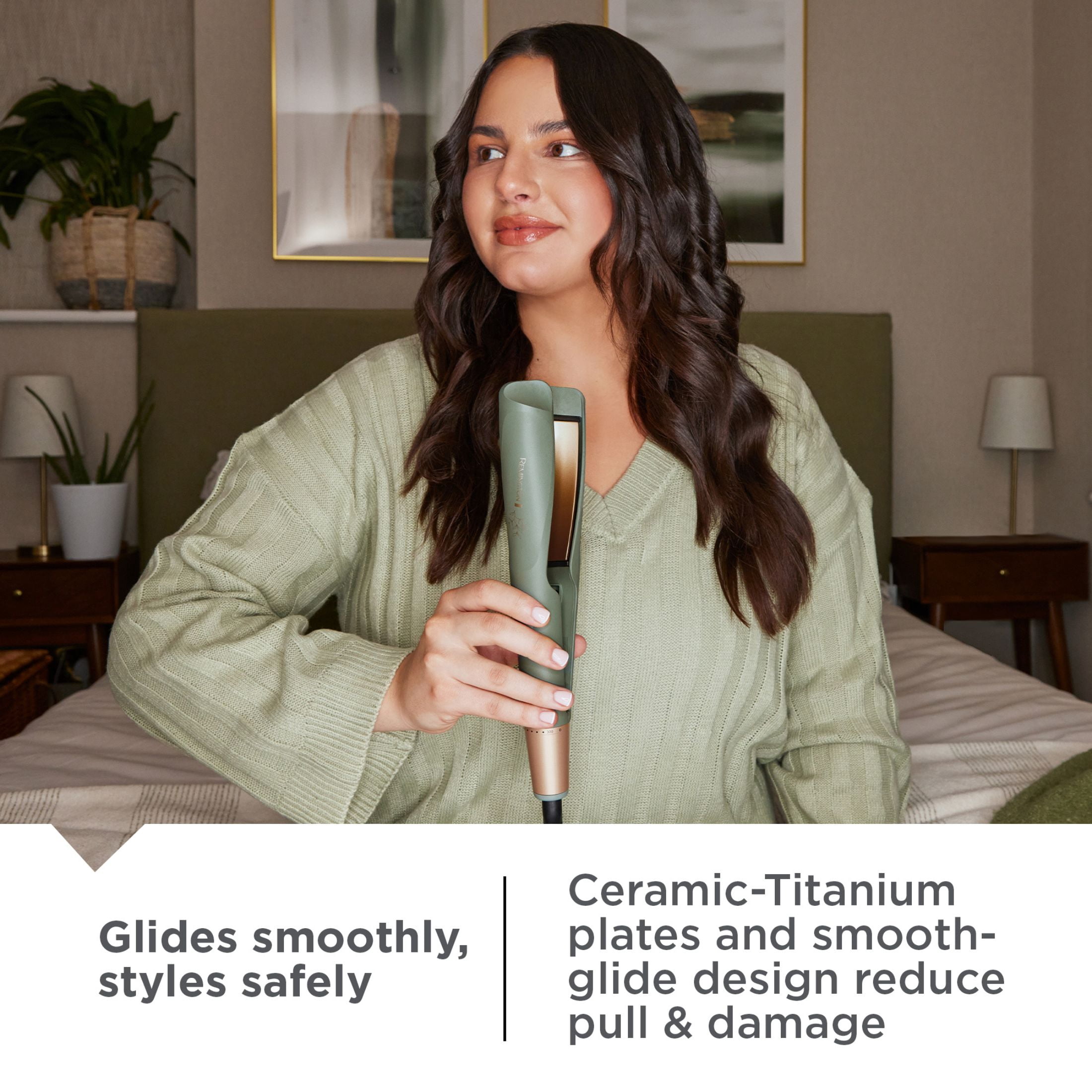 Remington Botanicals™ Twist & Curl Multi-Styler, Ceramic, 7 Heat Settings, Green