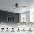 thumbnail image 2 of Matthews Fan Company IR3H-BB-GA-42 Irene 42" Brushed Bronze Hugger Ceiling Fan with 3 Gray Ash Blades, Remote and Wall Control, Indoor/Outdoor Damp Rated, 2 of 6