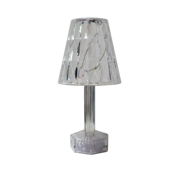 Lámpara de mesa efecto cristal Ilios Innova diamante USB recargable con 3 modos de luz