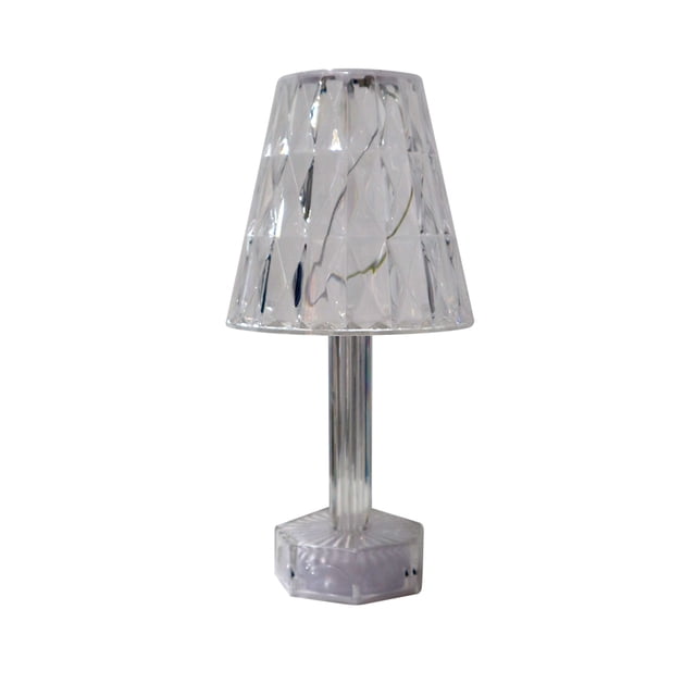 Lámpara de mesa efecto cristal Ilios Innova diamante USB recargable con 3 modos de luz