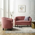 thumbnail image 6 of Modway Prospect Channel Tufted Performance Velvet Loveseat and Armchair Set in Dusty Rose, 6 of 6