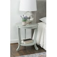 thumbnail image 3 of Powell Kendall Round Indoor Accent Side Table with Shelf, 24" Tall, Gray, 3 of 11