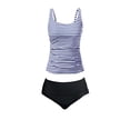 thumbnail image 5 of CONZONE Womens Period Tankini Sets 2 Peice Swimsuits for Women Menstrual Leakproof Swim Bottoms Striped Lightweight Summer Beach Bathing Suits, 5 of 6