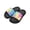 Colorful Tie Dye, variant on Slip On 3D Print Wolf Flame Open Toe Kids Sandals Easy to Clean Quick-Drying Slippers for Living Room Comfort, Orange