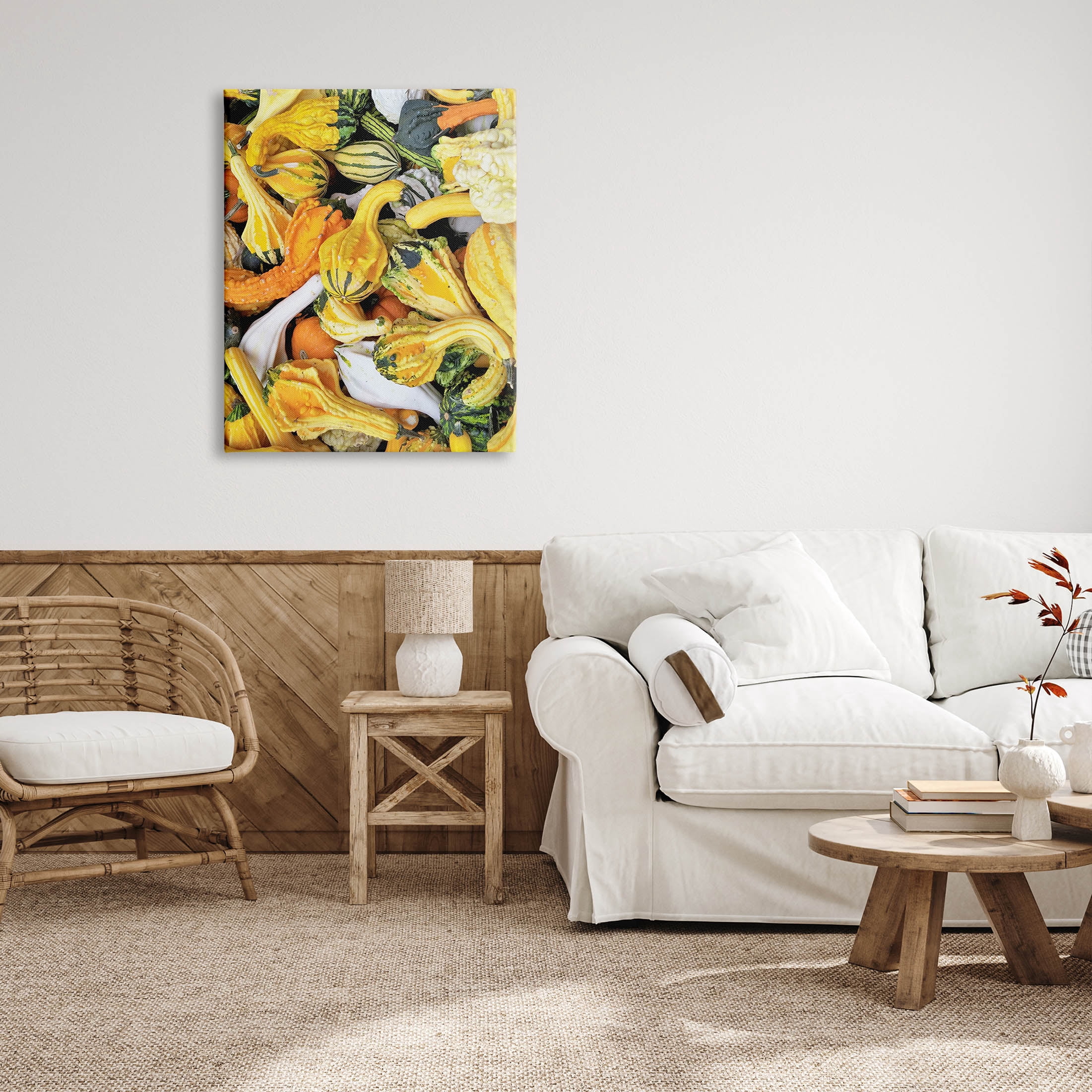 Stupell Industries Mixed Autumn Gourd Arrangement Photograph Gallery Wrapped Canvas Print Wall Art, Design by Lil' Rue
