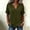 *Army Green, variant on ClodeEU Women's V Neck Cuffed Short Sleeve Blouse,Solid Casual Loose Summer Top Army Green,Women's Plus L