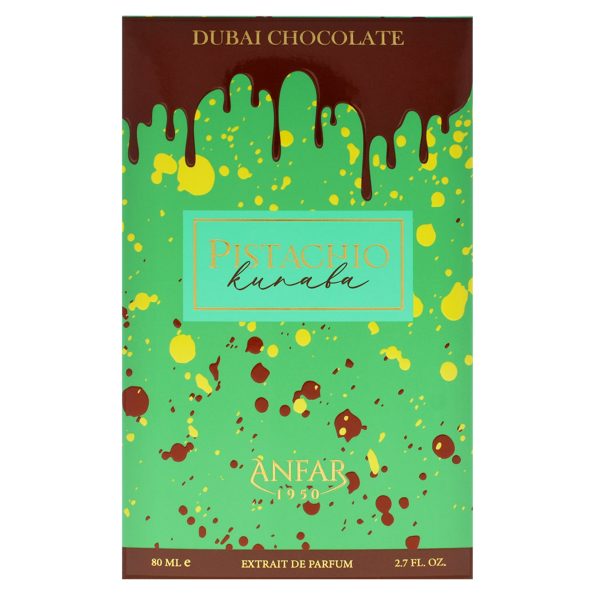 Anfar Dubai Chocolate - Pistachio Kunafa, Perfume for Women and Men, 2.7 oz