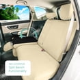 thumbnail image 2 of For 2017-2022 Honda CR-V LX | EX | EX-L FH Group PU Leather Custom Fit Car Seat Covers Water Resistant Rear Set - Solid Beige, 2 of 4