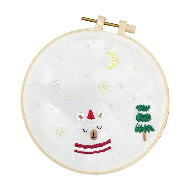 Dsscvnef Scene Embroidery Kit Christmas Kits Beginner Embroidery Kit for Adults DIY Embroidery Kit for Home Room