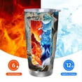 thumbnail image 5 of Salouo Colorful Graffiti Cow Print 20oz Tumbler with Lid,Stainless Steel Vacuum Insulated Tumbler Durable Insulated Coffee Mug Thermal Cup with Splash Proof Sliding Lid-Without Straw, 5 of 8