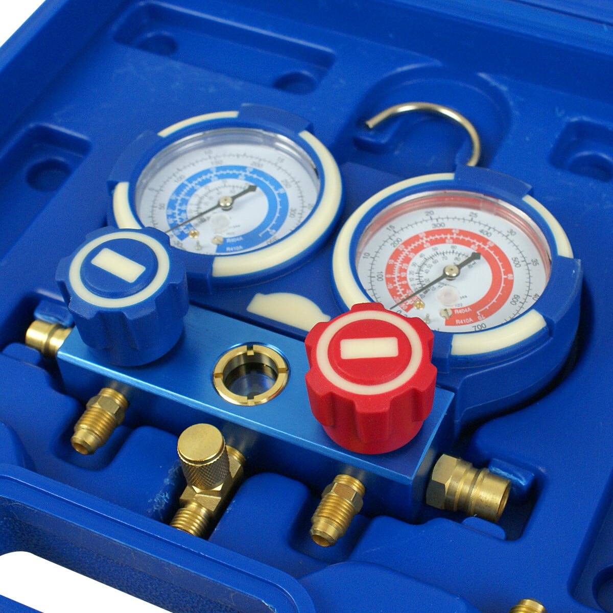 Manifold Gauge Set R134a R410a R22 & Electronic Digital Refrigerant Scale Deluxe 