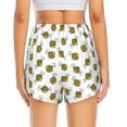 thumbnail image 2 of Lsque Cute Little Bee Printed Women's Running Shorts with Liner Pockets,Elastic Quick Dry Workout Athletic Gym Yoga Shorts,Womens High Waist Shorts-Large, 2 of 9