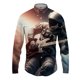 thumbnail image 2 of Camisetas con estampado 3D de astronauta espacial para hombre, camisetas casuales de manga larga con botones, ropa de calle, blusa de gran tamaño para hombre, 2 of 5