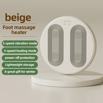 USB Powered Foot Warmers with Heating and Massage, 3 Temperature 3 Vibration Modes, Electric Foot Warmer for Office Home Use Personal Heating Pad(White)