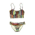 thumbnail image 2 of Hobie Womens Printed Middle Gather 2 Piece Bandeau, Multicoloured, Small, 2 of 2