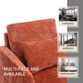 thumbnail image 6 of BISHE Mid Century Modern Armchair, Solid Wood Frame Accent Chair with Tufted Chenille Upholstery & Studded Details, Comfortable Lounge Chair for Living Room, Bedroom or Reading Nook, Orange, 6 of 7