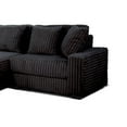 thumbnail image 4 of Benjara Lsy 2pc Oversize Sectional Sofa, Reversible Chaise, Black Jumbo Corduroy, 4 of 6