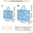 thumbnail image 2 of FORMRS Womens Corduroy Tote Bag Crossbody Shoulder Purse Handbag with Detachable Strap, Cartoon Cloud Pattern, 2 of 7