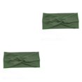 thumbnail image 2 of Minnieouse Diadema de ganchillo Banda para la cabeza deportiva Banda ancha de alta elasticidad Accesorios para el peinado del cabello para Yoga Ejercito verde 2piezas Minnieouse CBP380821, 2 of 6