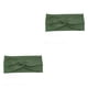 thumbnail image 2 of Minnieouse Diadema de ganchillo Banda para la cabeza deportiva Banda ancha de alta elasticidad Accesorios para el peinado del cabello para Yoga Ejercito verde 2piezas Minnieouse CBP380821, 2 of 6