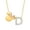 D, variant on Minnie Mouse Sterling Silver Gold Plated Cubic Zirconia Initial Pendant Necklace, 18" - Letter F
