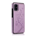 thumbnail image 4 of Compatible with Galaxy A51 5G Case Wallet with Card Holder,Embossed Butterfly Pattern PU Leather Double Magnetic Buttons Flip Shockproof Protective Cover for Samsung Galaxy A51 5G, Purple, 4 of 9