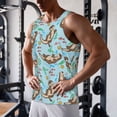 thumbnail image 5 of KLL Cute Otters Print Men's Muscle Gym Workout Stringer Tank Tops Bodybuilding Fitness T-Shirts Tank Tops Men-X-Large, 5 of 7