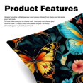 thumbnail image 2 of Flower Butterfly Set with Unique CoversPatterns - 2 Pack Decorative Pillows for Bed - Includes Pillow Inserts - Available in 16x16, 18x18, 20x20 Inches for Any Occasion, 2 of 6