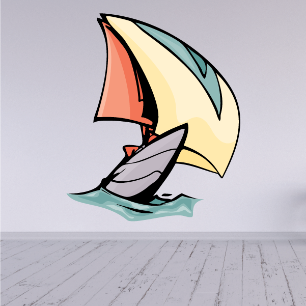 Sailboat Wall Decal Vinyl Sticker Car Sticker Die Cut Sticker