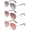 3 Pack Black, Brown & Red, variant on 3 Pack Metal Rim Aviator Sunglasses for Men for Women, Black, Brown & Red