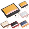 thumbnail image 3 of Women Card Wallet Color Patchwork Card Purse Coin Purse Credit Card Holder, 3 of 7