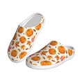 thumbnail image 2 of Lsque Orange Autumn Leaves Pattern Womens Comfort Cotton on Scuff With Memory Foam and Anti-skid Sole Slipper-40/41, 2 of 7