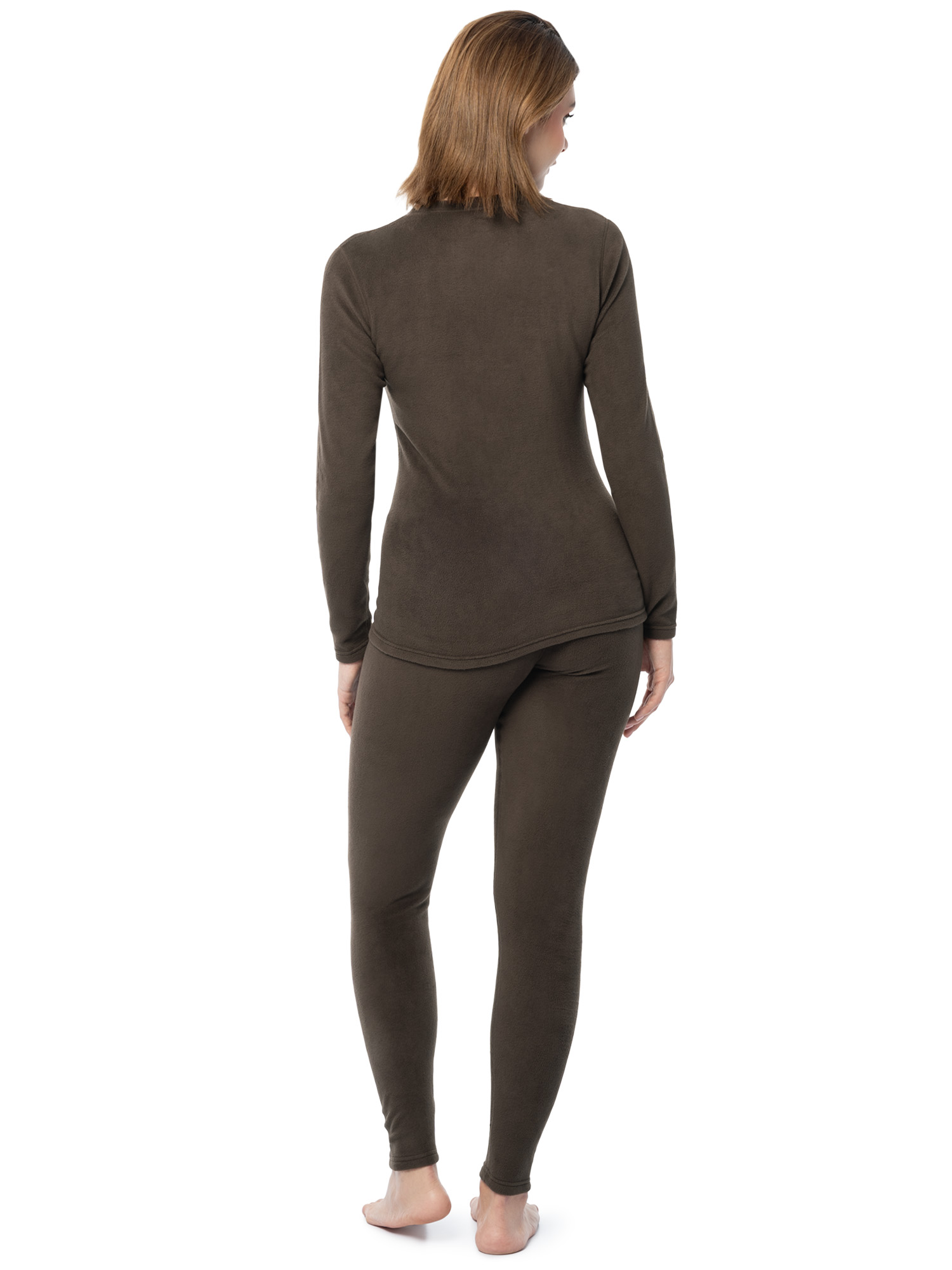 Fruit of the Loom Women's Stretch Fleece Thermal Top and Bottom Set, Sizes S-4X