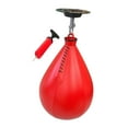 thumbnail image 4 of Pelota de pera para boxeo Shamjiam cuero PU con gancho e inflador rojo, 4 of 8