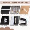 thumbnail image 6 of Costway Kid’s Pretend Play Kitchen Toddler Kitchen Playset with Blackboard Black, 6 of 11