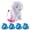 White., variant on Electric Dog Plush Toy with Talking Feature and Tail Wagging for Educational Companion