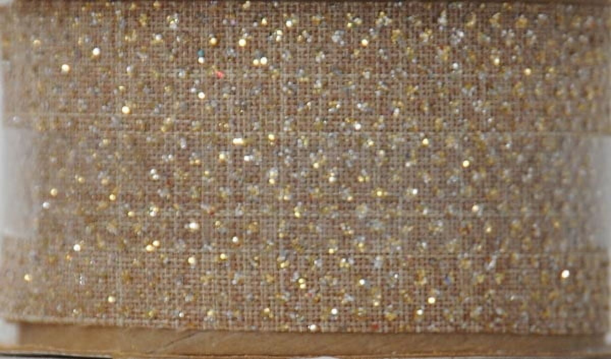 Offray Ribbon, Natural 1 1/2 inch Linen-Look Ribbon, 9 feet