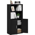 thumbnail image 4 of HomeStock Storage Cabinet With 2 Open Shelves And 2 Doors - Finish:Black Oak-Finish:Black Oak, 4 of 8