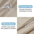 thumbnail image 5 of CGK Linens 3-Piece Premium Duvet Cover Set - Full Size Soft Comforter Cover With Zipper & Matching Pillowcases, Wheat, 5 of 7