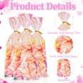 thumbnail image 4 of Valentines Day Treat Bags Goodie Bags Gift Bags Cellophane Bags Anniversary Heart Bags Cookie Bags with Twist Ties for Party Favor Supplies 100Pcs Design5, 4 of 7