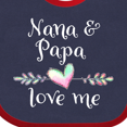 thumbnail image 4 of Inktastic Nana and Papa Love Me Heart Grandchild Boys or Girls Baby Bib, 4 of 4