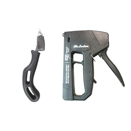 

Air Locker M641A Manual Hand Staple Gun with Heavy-Duty Staple Remover T50 Staples x 5/8 Inch Long / 18 Gauge Brads