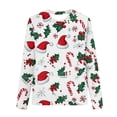 thumbnail image 4 of Conjuntos de blusas y camisas de cuello redondo y manga larga con estampado navideño para niños Camisa de manga larga con cuello redondo y cintura elástica Pantalones largos Conjunto de traje de casa, 4 of 6