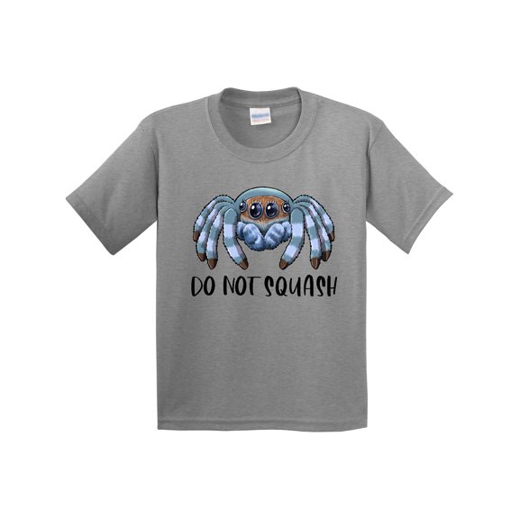 Inktastic Do Not Squash Cute Jumping Spider Youth T-Shirt
