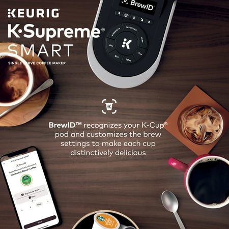 Keurig - K-Supreme SMART Single Serve Coffee Maker with WiFi Compatibility - Black