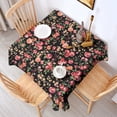 thumbnail image 2 of Pioneer Flower Floral Print Pattern Square Tablecloth,Waterproof Square Table Cover,Wipeable Spillproof Washable Table Cover for Home Kitchen Party Decor 42"X42"(107x107cm), 2 of 6