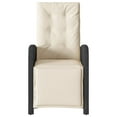 thumbnail image 3 of vidaXL 3 Piece Bistro Set with Cushions Black Poly Rattan, 3 of 5