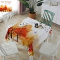thumbnail image 5 of Fall Forest Tree Square/Round Tablecloths 60x60,Abstract Contemporary Painting Art Table Cloth Table Cover Indoor/Outdoor Tabletop Decor for Wedding Holiday Party Dinner Baby Shower, 5 of 7